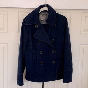 Jcrew navy wool pea coat by Nello Gori size medium
